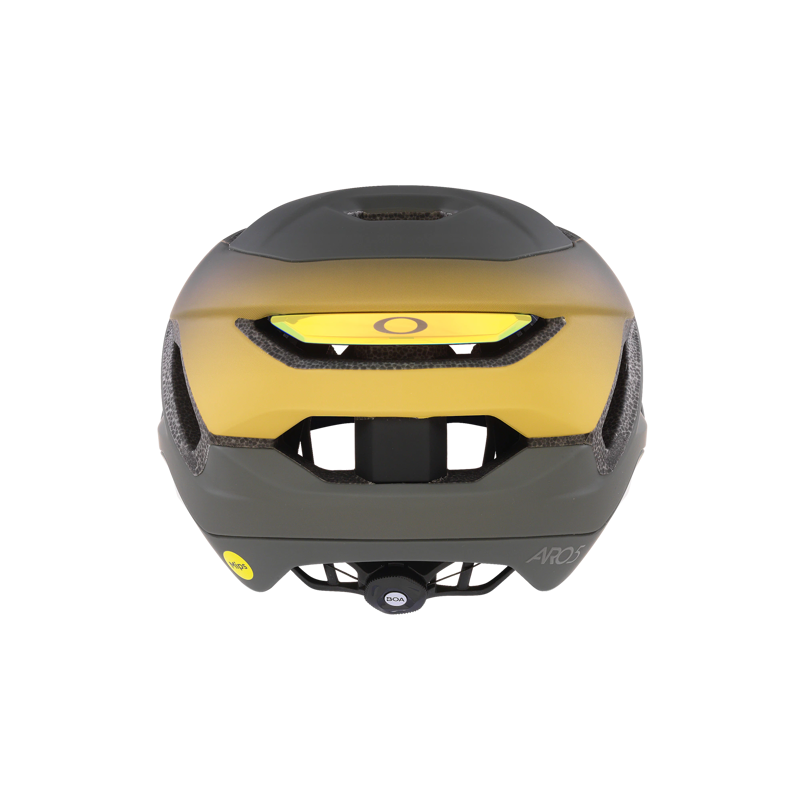 Oakley ARO5 Race MIPS Road Helmet Dark Grey/Light Curry-2