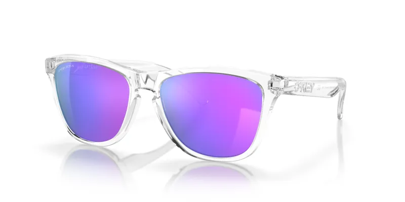 Oakley Frogskin Sunglasses Polished Clear/Prizm/Violet