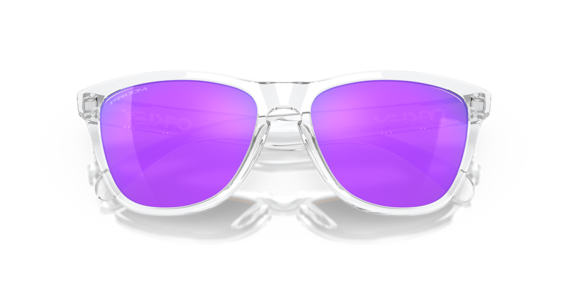 Oakley Frogskin Sunglasses Polished Clear/Prizm/Violet-3