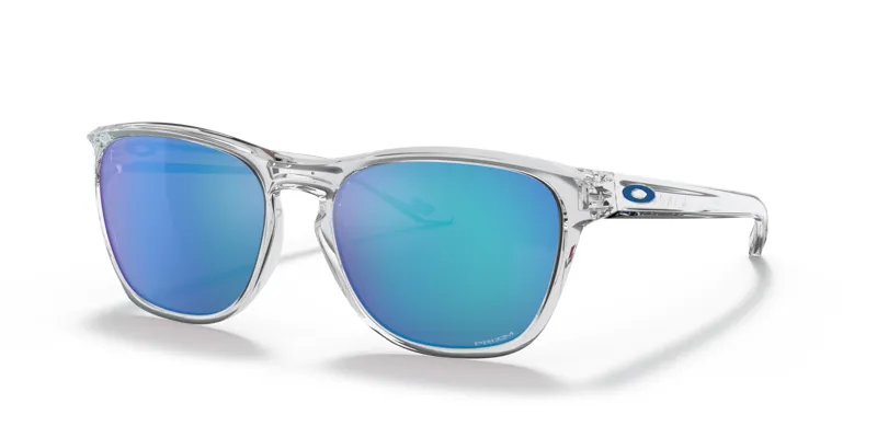 Oakley Manorburn Sunglasses Polished Clear/Prizm Sapphire