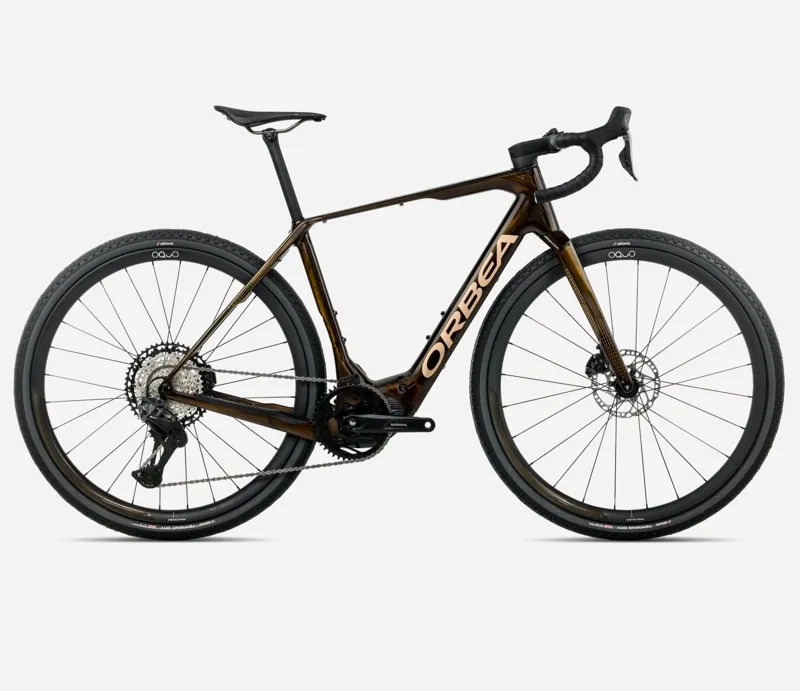 Orbea Denna M20i Electric Gravel Bike 2026 Caramel Carbon View/Golden Sand