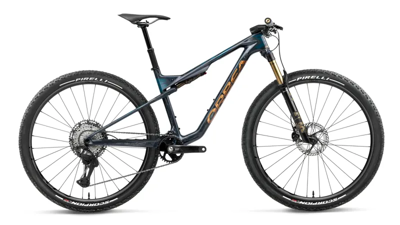 Orbea Oiz M-Pro AXS Mountain Biking 2027 Fuel Carbon View/Titan Gold
