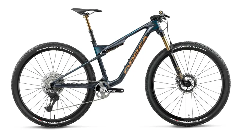 Orbea Oiz M-Team Factory Mountain Biking 2027 Fuel Carbon View/Titan Gold
