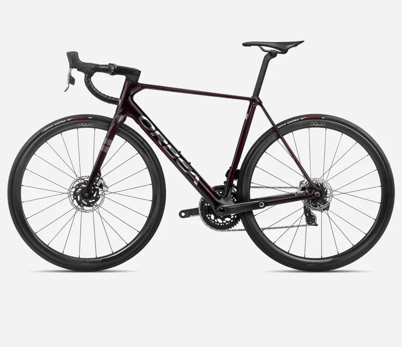 Orbea Orca M11e LTD PWR Road Bike 2024 Wine Red/Titanium-1
