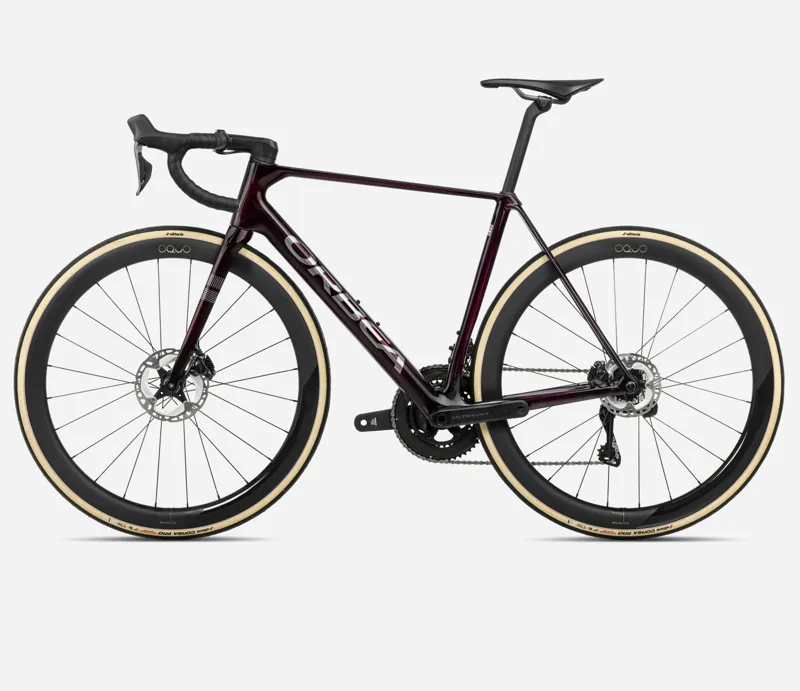 Orbea Orca M20i LTD PWR Road Bike 2025 Wine Red/Titanium-1