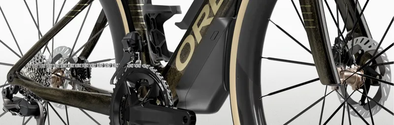 Orbea Orca M21e LTD Road Bike 2027 Magic Gold C View/Titanium-3