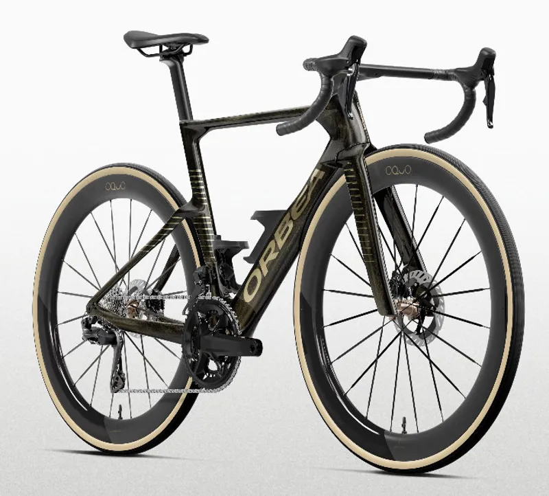 Orbea Orca M21e LTD Road Bike 2027 Magic Gold C View/Titanium-1