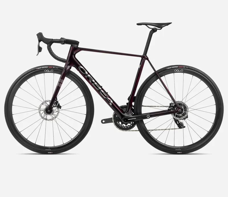 Orbea Orca M21e Team PWR Road Bike 2024 Wine Red/Titanium-1