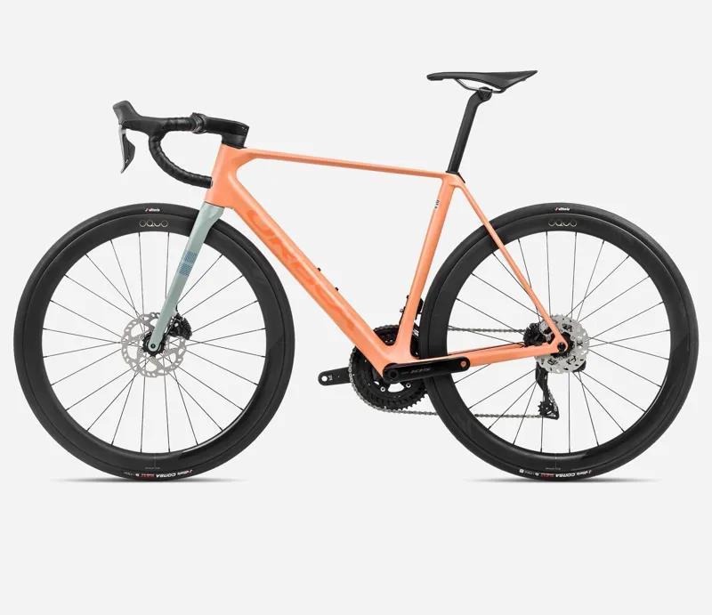 Orbea Orca M30i LTD PWR Road Bike 2024 Orange Cloud/Stone Blue-1
