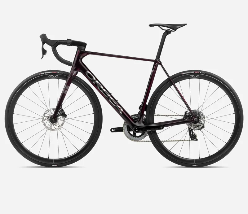 Orbea Orca M31e Team Road Bike 2024 Wine Red/Titanium-1