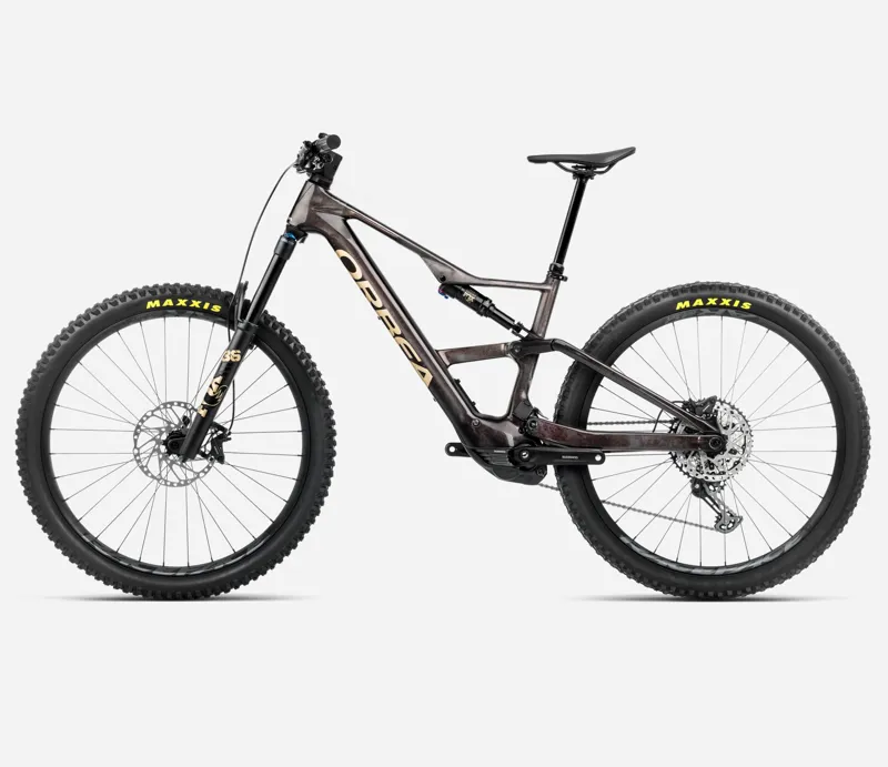 Orbea Rise LT M20 420Wh Electric Bike 2025 Cosmic Carbon View/Golden Sand-1