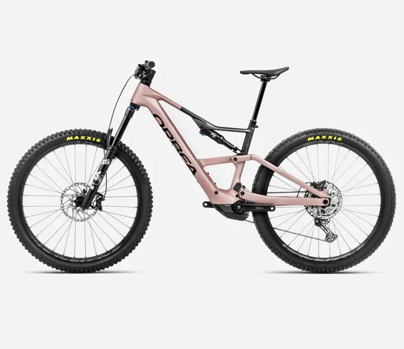Orbea Rise LT M20 420Wh Electric Bike 2025 Desert Rose/Carbon Raw-1