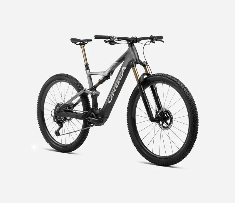 Orbea Rise M-Team Electric Bike 2024 Carbon Raw/Shark Grey-1