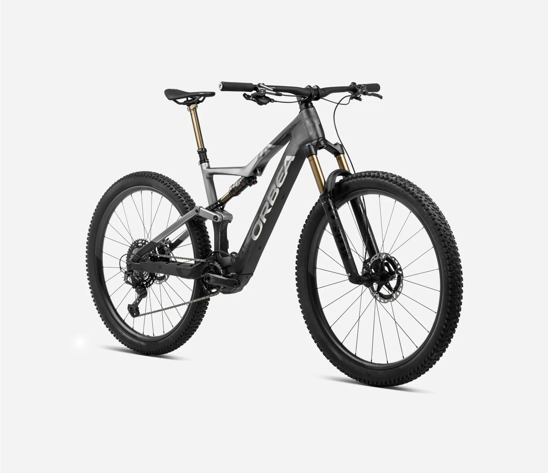 Orbea Rise M-Team Electric Bike 2024 Carbon Raw/Shark Grey
