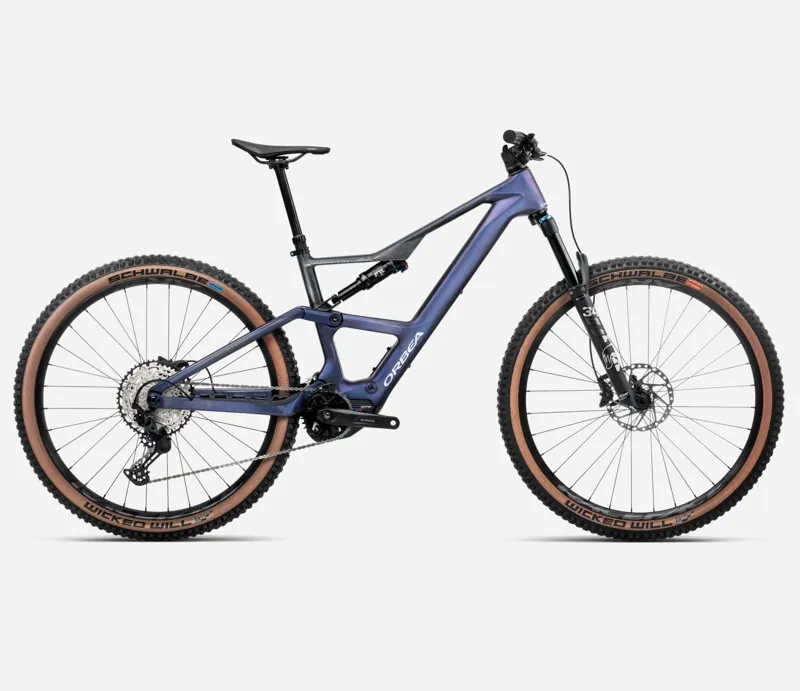 Orbea Rise SL M20 420Wh Electric Bike 2025 Tanzanite Carbon View/Carbon Raw