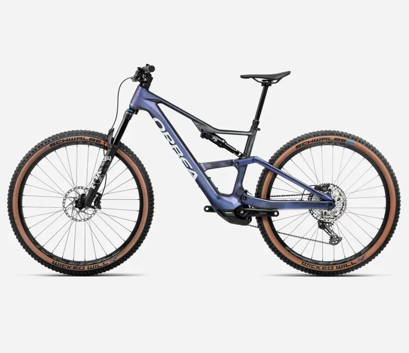 Orbea Rise SL M20 420Wh Electric Bike 2025 Tanzanite Carbon View/Carbon Raw-1