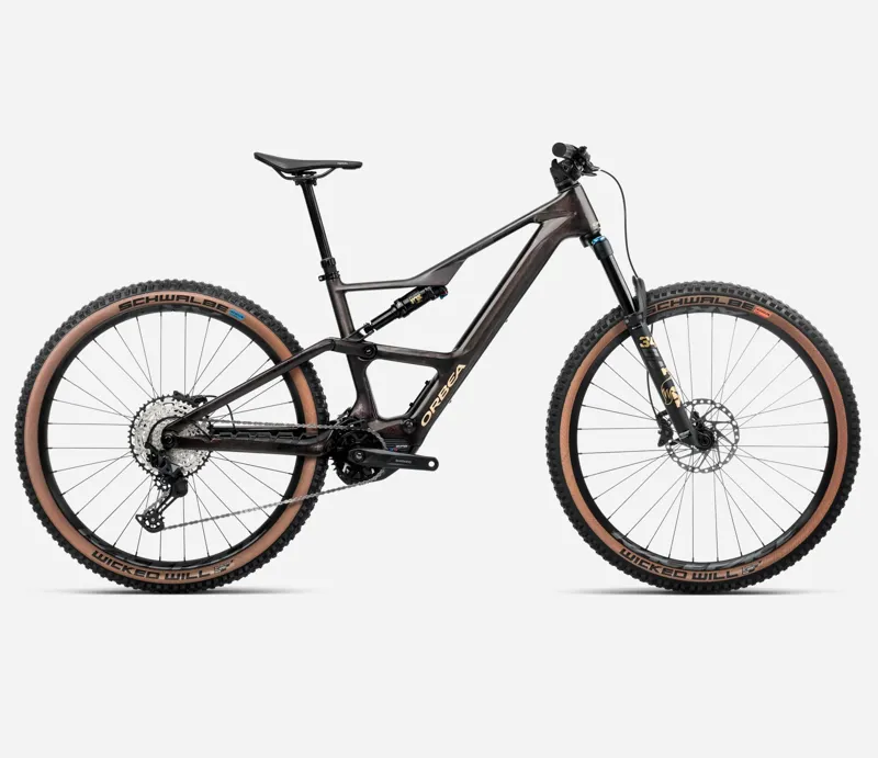Orbea Rise SL M20 630Wh Electric Bike 2025 Cosmic Carbon View/Golden Sand