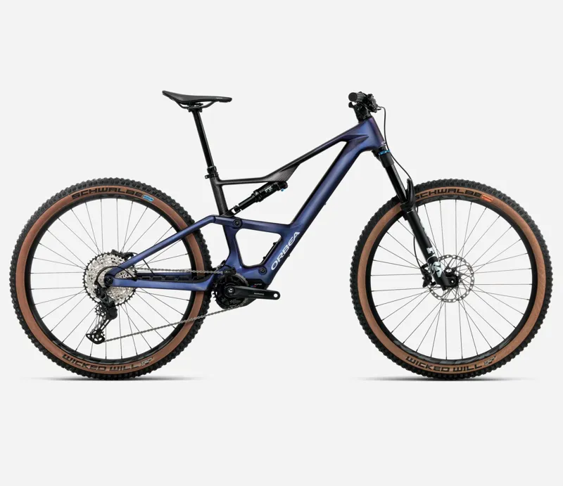 Orbea Rise SL M20 630Wh Electric Bike 2026 Tanzanite Carbon View/Carbon Raw