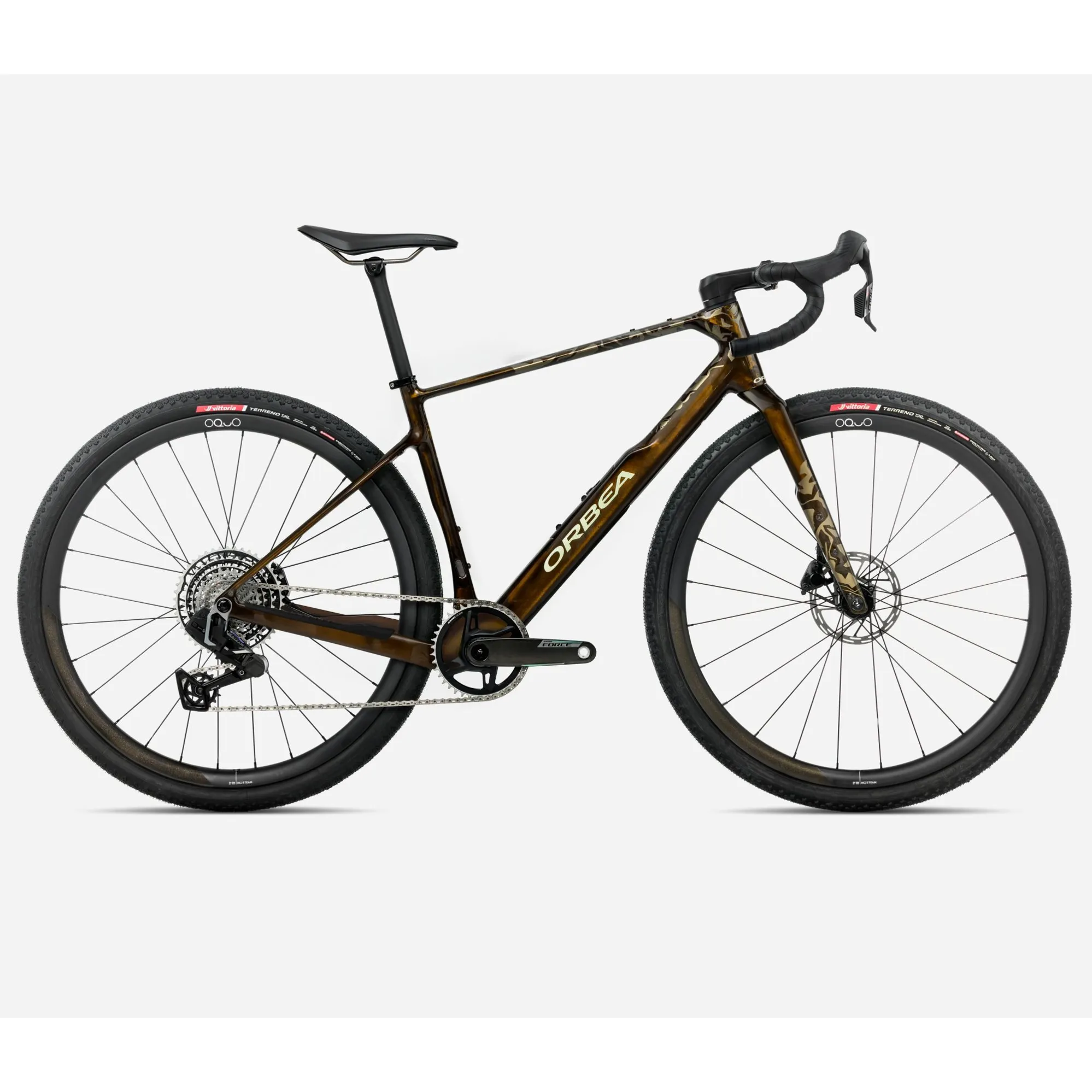 Orbea Terra M21e Team 1X Gravel Bike 2026 Caramel Carbon View