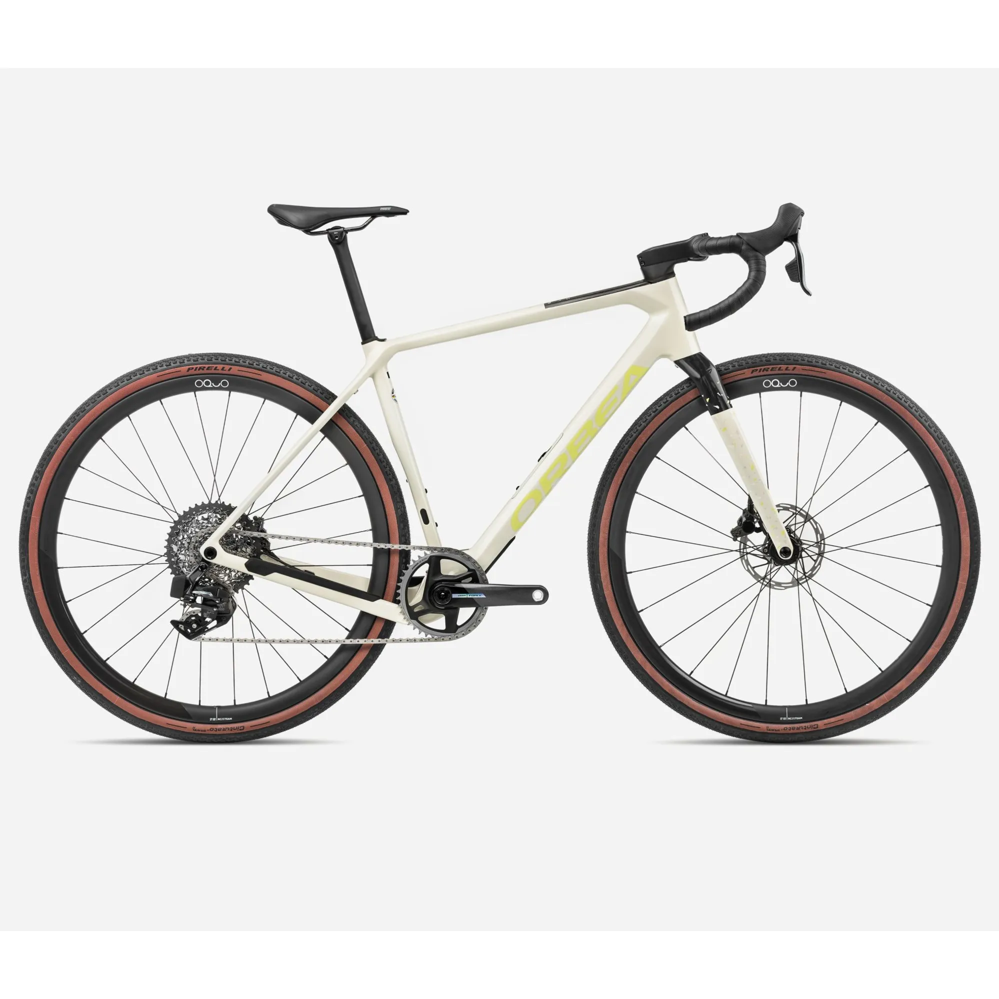 Orbea Terra M21e Team 1X Gravel Bike 2024 Ivory White/Spicy Lime