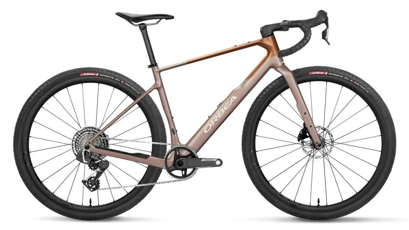 Orbea Terra M21e Team 1X Gravel Bike 2027 Nickel/Metallic Cinnamon
