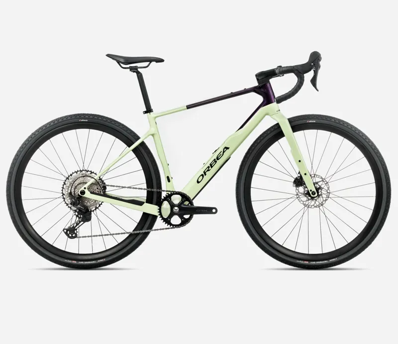 Orbea Terra M30 Team 1X Gravel Bike 2026 Acid Gum/Fantasy Purple Carbon View