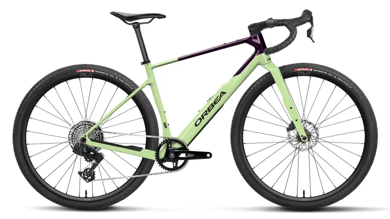 Orbea Terra M31e Team 1X Gravel Bike 2027 Acid Gum/Fantasy Purple Carbon