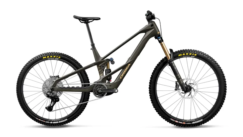 Orbea Wild LT M10 Mullet Electric Bike 2027 Magic Gold Carbon View/Titan Gold