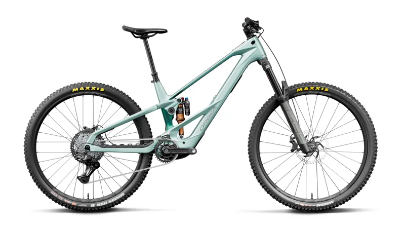 Orbea Wild LT M20 Electric Bike 2027 Smooth Silver/Escape Green Carbon View