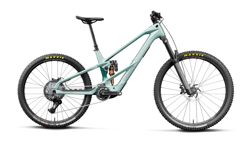 Orbea Wild LT M20 Mullet Electric Bike 2027 Smooth Silver/Escape Green Carbon View