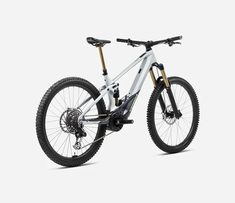 Orbea Wild M-Ltd Electric Bike 2024 Halo Silver/Tanzanite Carbon View-2