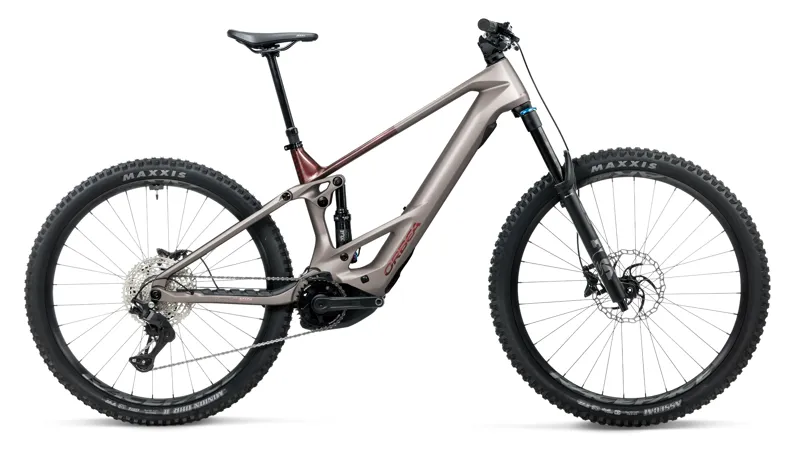Orbea Wild TR M20 Electric Bike 2027 Desert Rose/Burning Ashes Carbon View