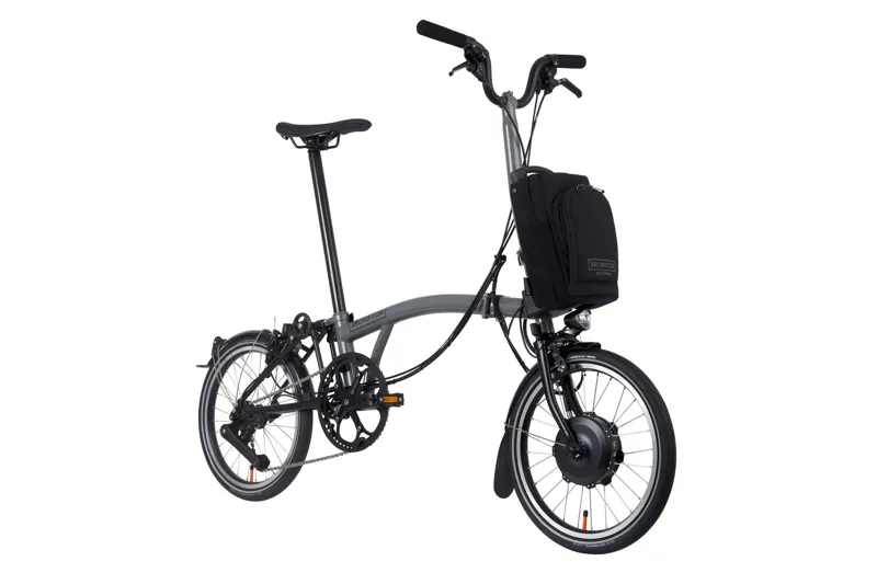 Brompton P-line Urban High Bar Folding Electric Bike 2022 Storm Grey-1