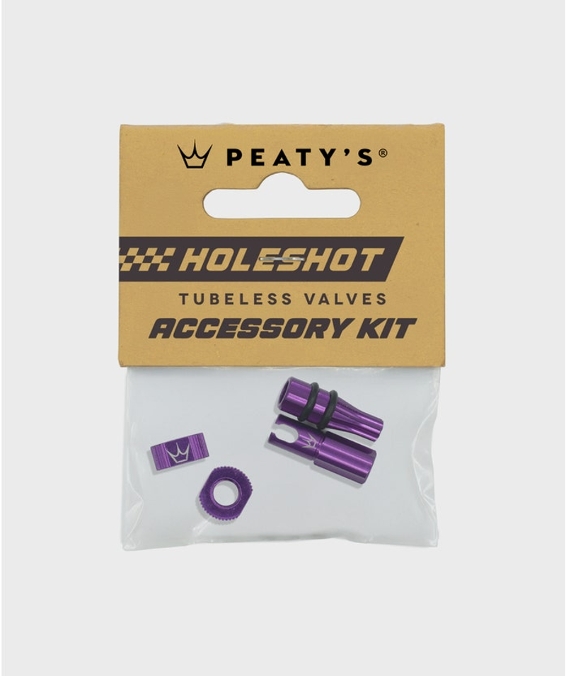 Peatys Holeshot Fast Flow Tubeless Valves Accessory Kit Violet