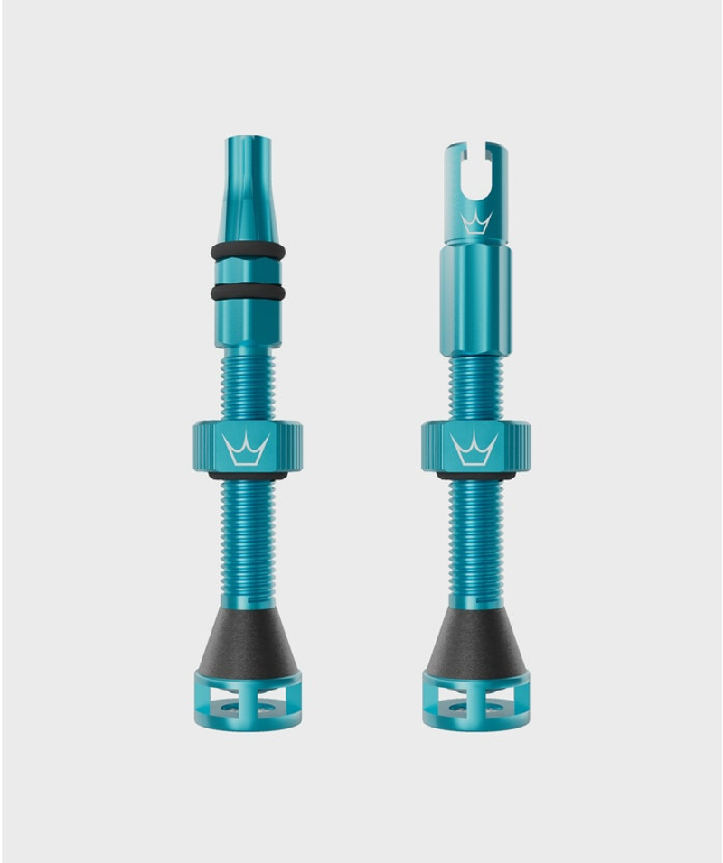 Peatys Holeshot Fast Flow Tubeless Valves Turquoise