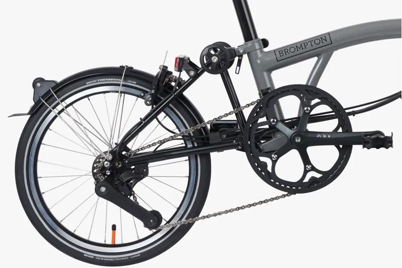 Brompton Electric P-Line Urban High Bar Folding Bike 2023 Storm Grey-4