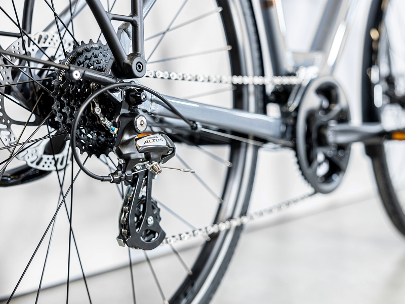 Trek Verve 1 Lowstep Equipped Hybrid Bike 2023  Galactic Grey-9