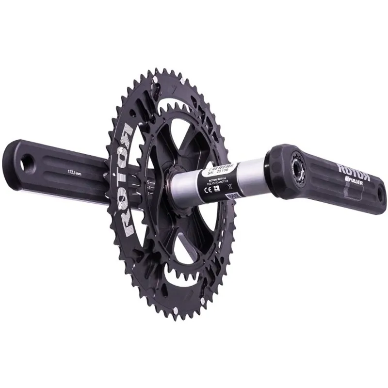 Rotor INpower  DM Powermeter Chainset Road Crank 172.5mm Black-2