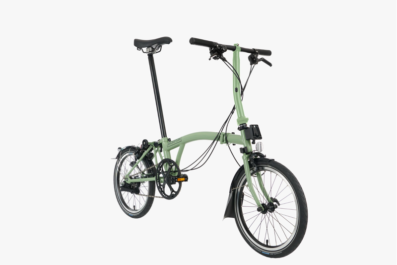 Brompton C-Line Explore Low Bar Folding Bike 2023 Matcha Green-1