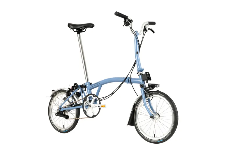 Brompton C-Line Explore Mid Folding Bike 2023 Cloud Blue-1