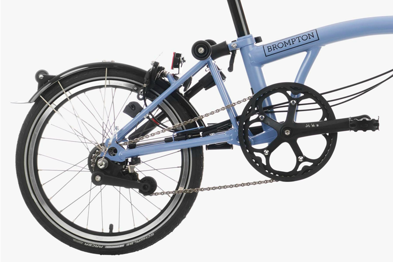 Brompton C-Line Explore Mid Bar Folding Bike 2023 Cloud Blue-4