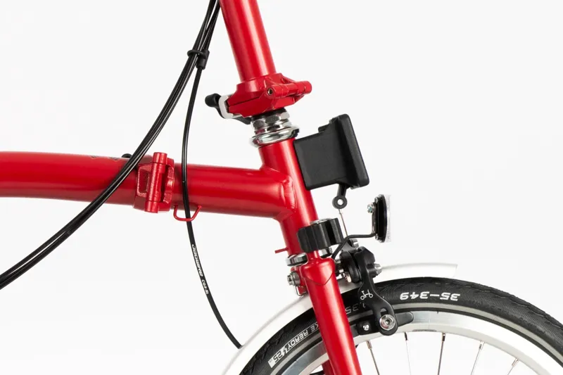 Brompton C-Line Explore Mid Folding Bike 2023 House Red-5