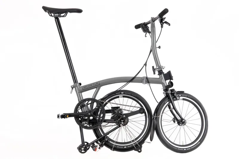 Brompton P-Line Urban Low Folding Bike 2023 Storm Grey-1