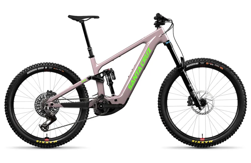 Santa Cruz Bullit CC 90 Mx Electric Bike 2027 Gloss PurpleSmoke/Spring Green