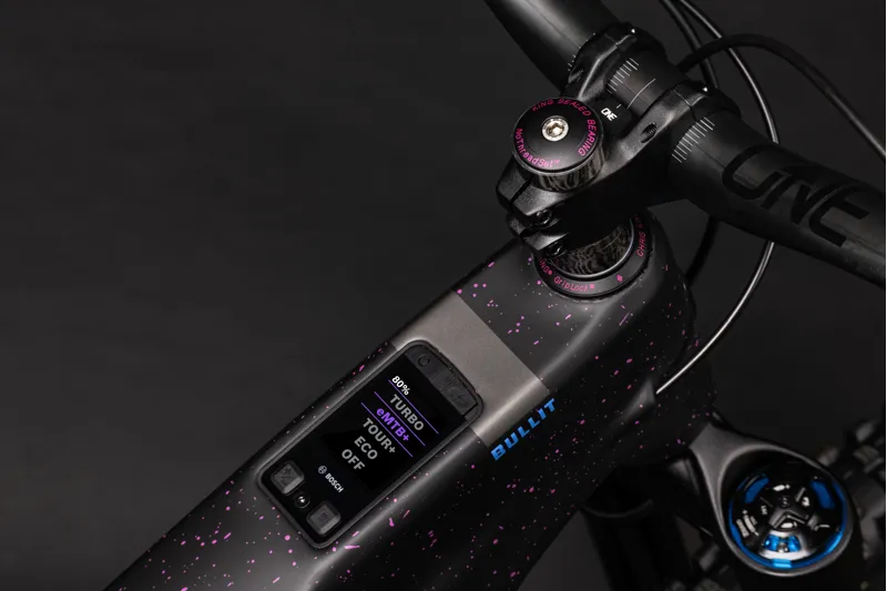 Santa Cruz Bullit CC Podium Electric Bike Medium 2026 Black/Purple Splatter-1