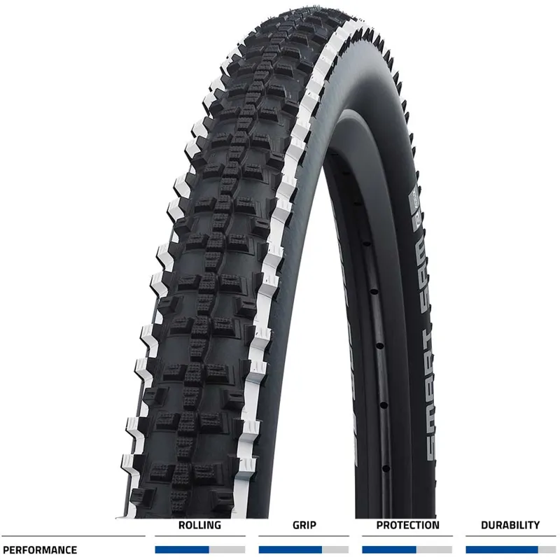 Schwalbe Smart Sam Performance 700x40c Wire Tyre Addix High Performance Light Skin 67Tpi Black/Reflex