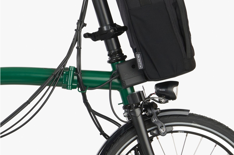 Brompton Electric C-Line High Bar Folding Bike 2023 Racing Green-5