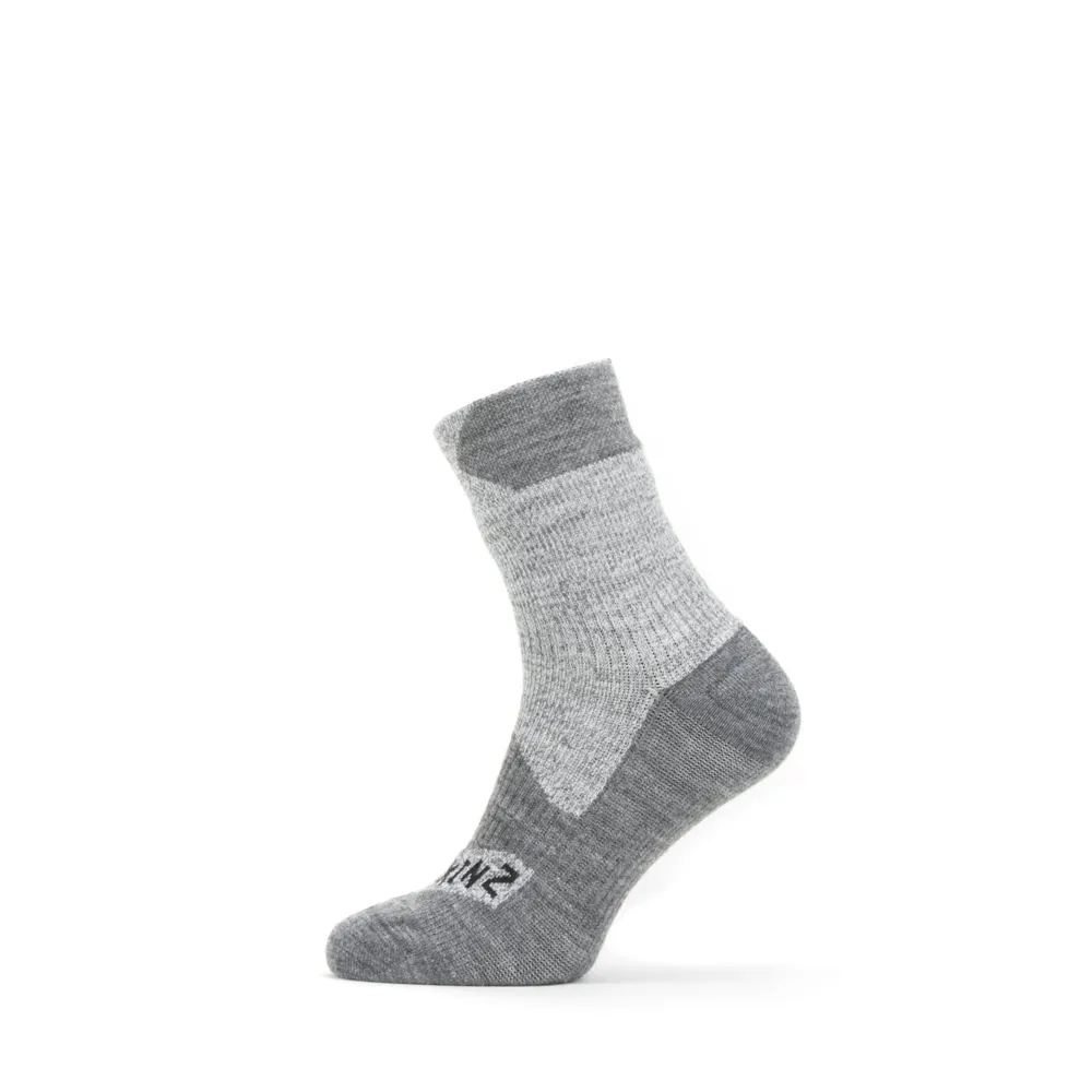 Image of SealSkinz Bircham Waterproof All Weather Ankle Length Sock Grey/Grey Marl