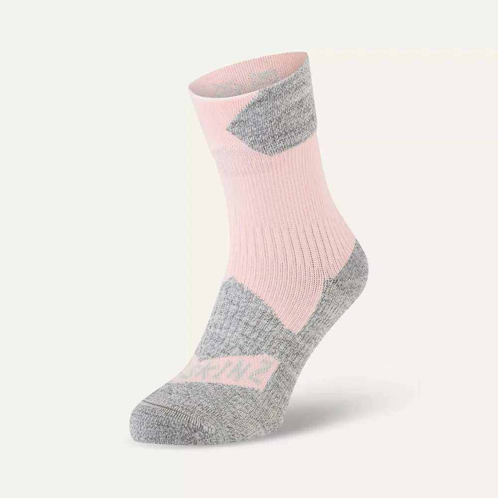 Image of SealSkinz Bircham Waterproof All Weather Ankle Length Sock Pink/Grey Marl