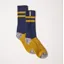 Sealskinz Cawston Bamboo Mid Length Colour Blocked Sock Navy/Yellow/Grey